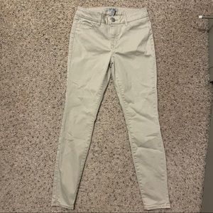 beige tan skinny jeans